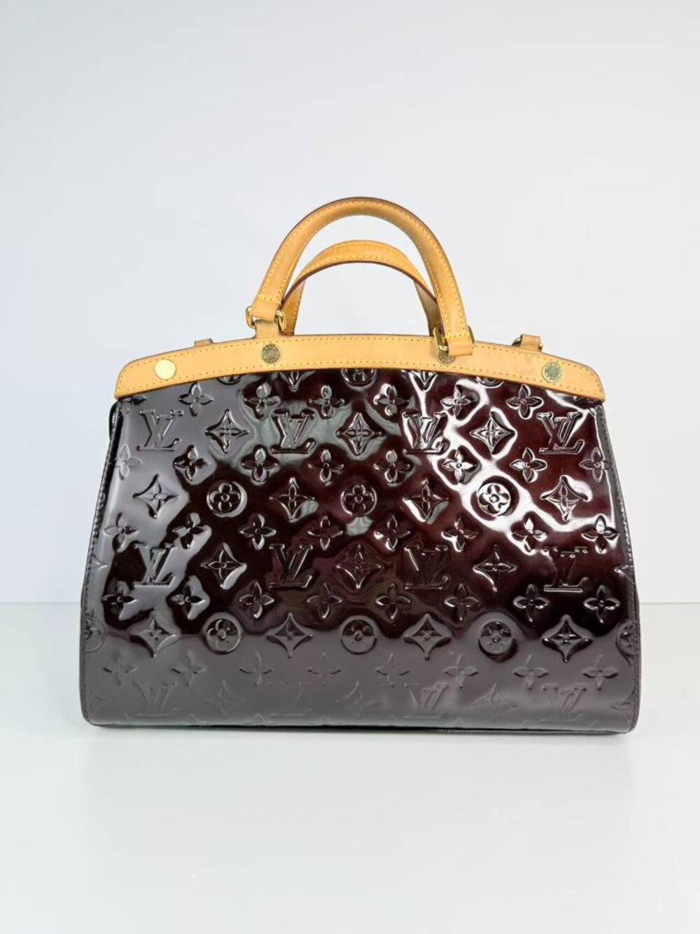 Louis Vuitton Brea MM Monogram Vernis Patent Leather Satchel Bag - Picture 3 of 12